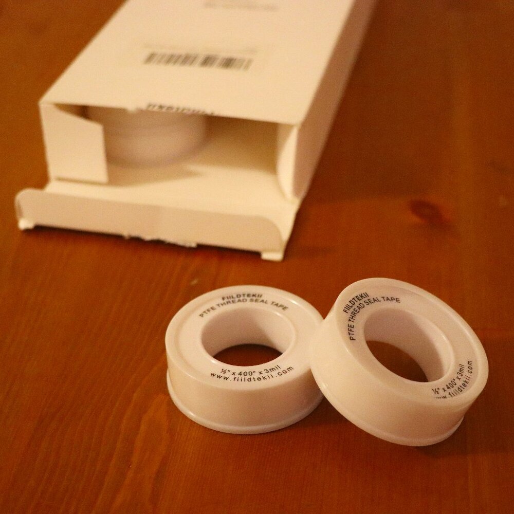 1/2" inch PTFE thread seal tape, new unused rolls, 10-pack